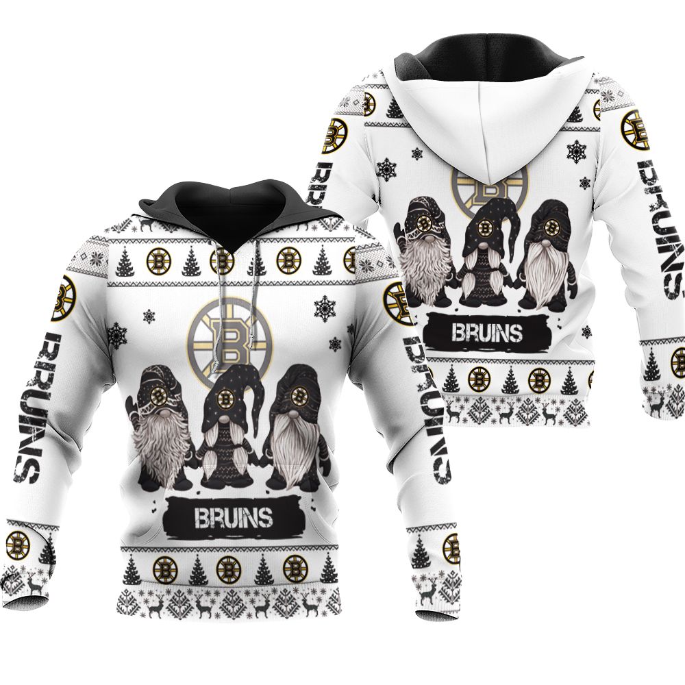 christmas gnomes Boston Bruins ugly christmas 3d printed sweatshirt 3d 3d Hoodie Sweater Tshirt