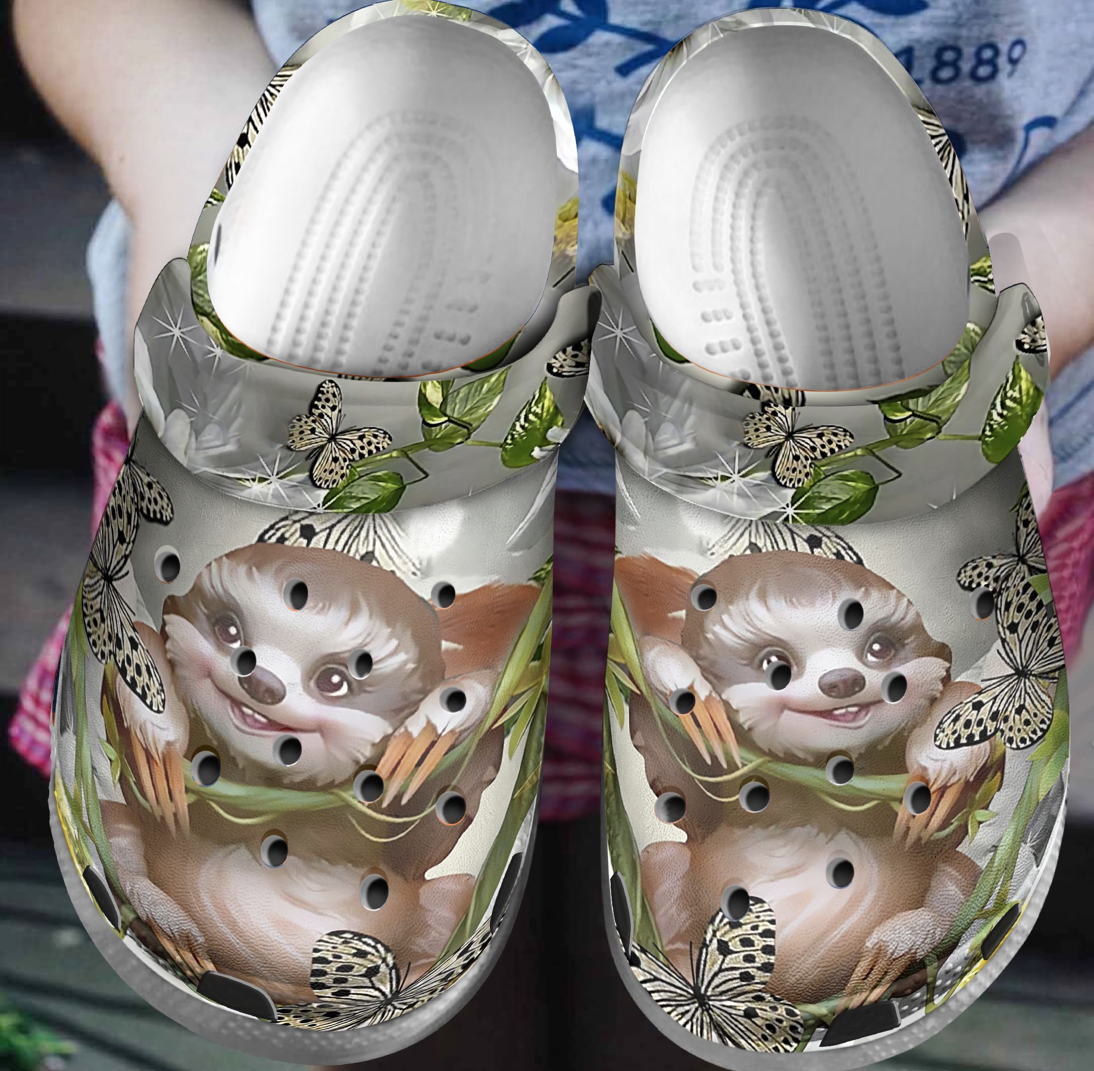 Smile 3D Sloths Shoes Crocbland Clog Birthday Gift For Man Woman