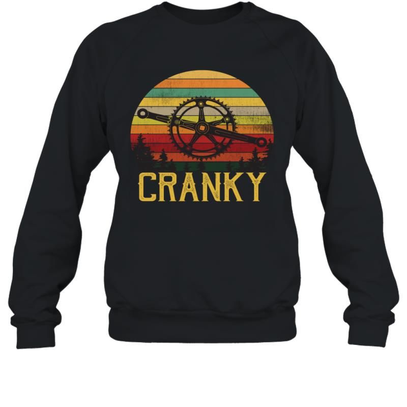 Bicycle Cranky Funny Riding Bike Lovers Vintage Fans Shirt Sweatshirt