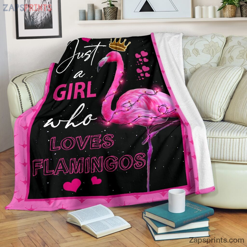 Just A Girl Who Love Flamingo Blanket – Cool Gift Ideas