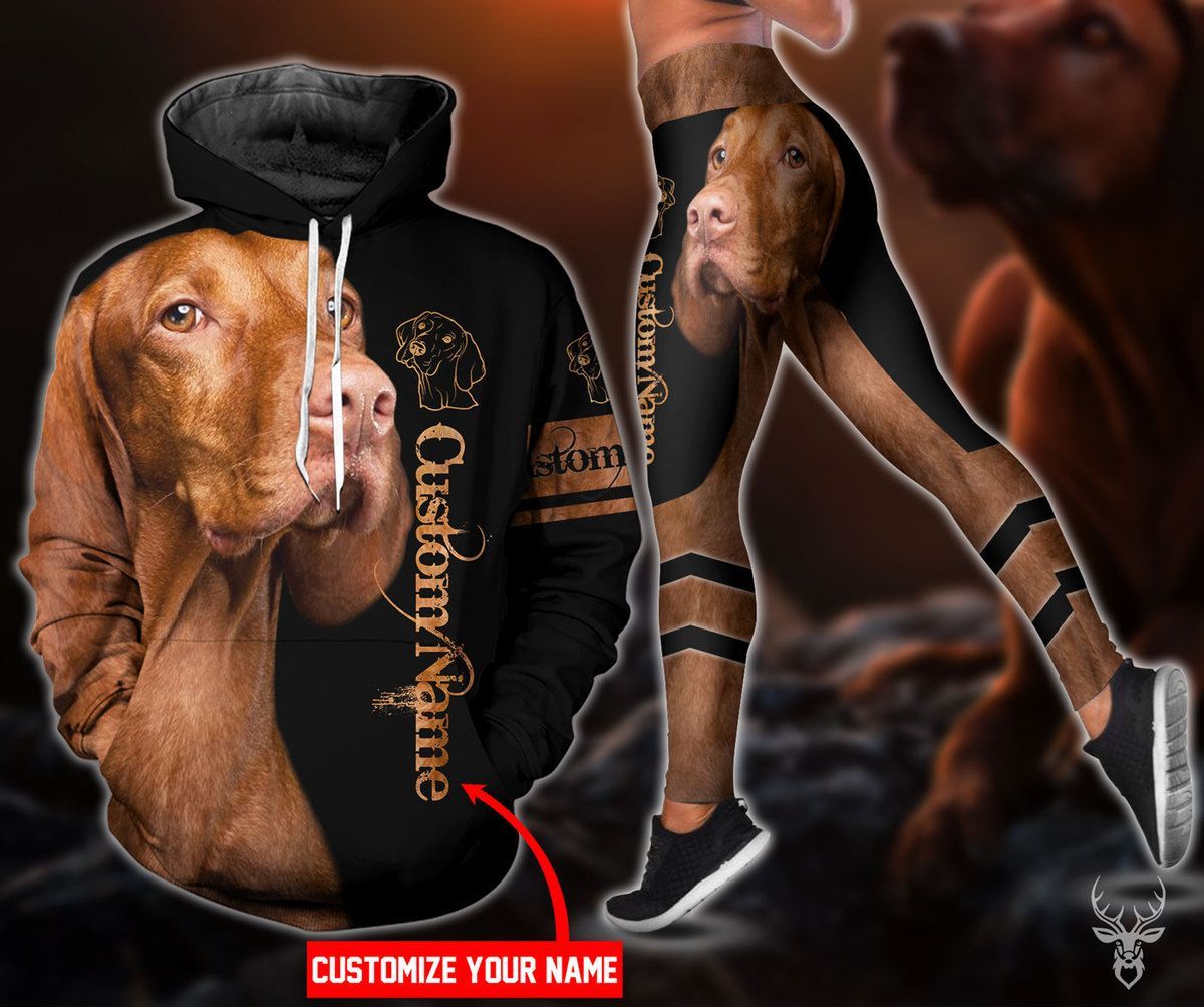 TJJ022010F97FK DACHSHUND CUSTOM NAME HOODIE LEGGING PP