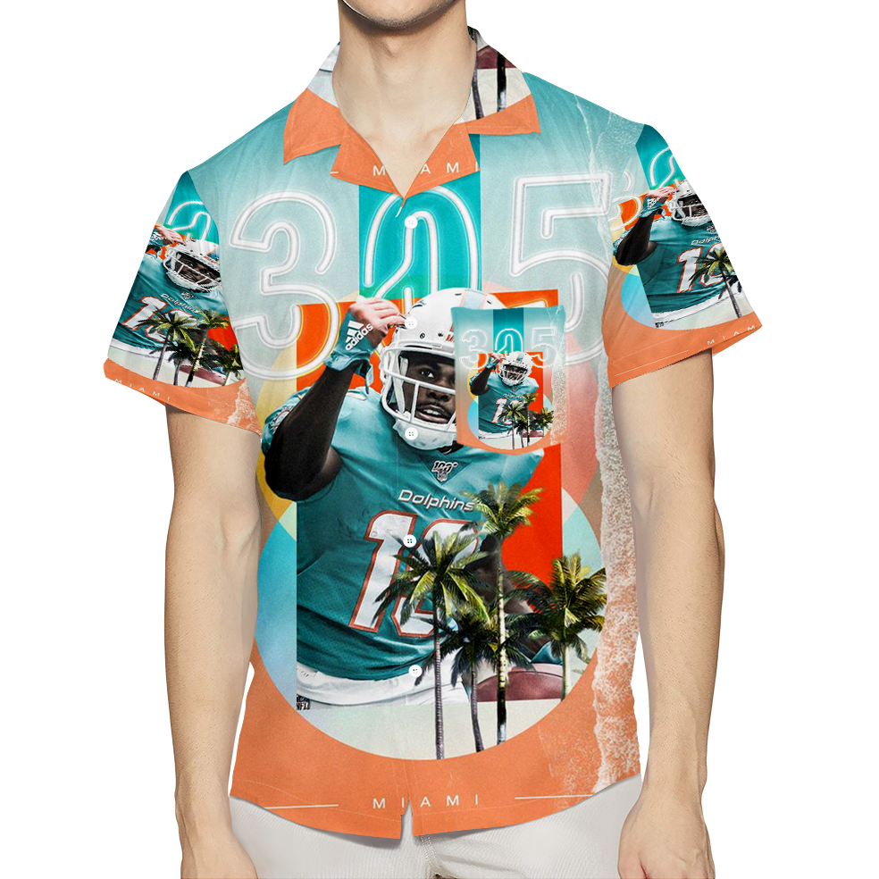 Miami Dolphins Jakeem Grant2 3D All Over Print Summer Beach Hawaiian Shirt With Pocket