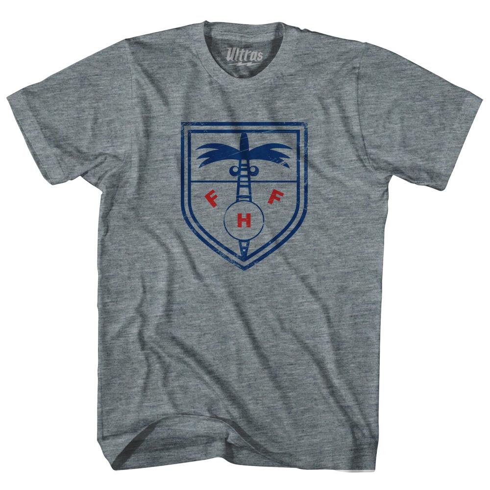 Vintage Haiti Soccer Crest Youth Tri-Blend T-Shirt