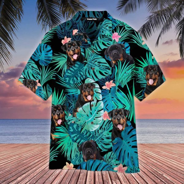 Rottweiler Hibiscus Tropical Hawaii Shirt For Men Women Ha15965