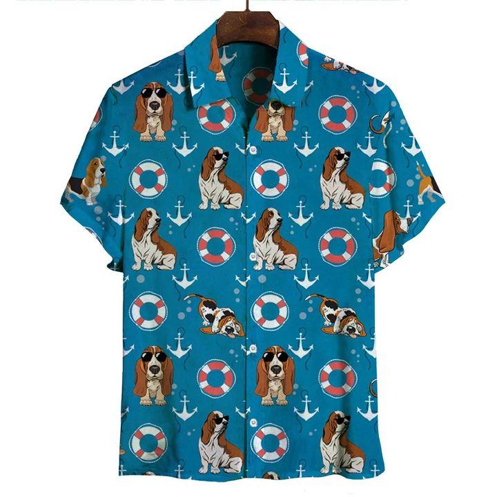 Basset Hound Hawaiian Shirt | Unisex | Adult | Hw7535