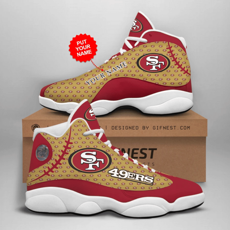 Cool San Francisco 49Ers Personalized Air Jordan 13 Printing Shoes Sneaker