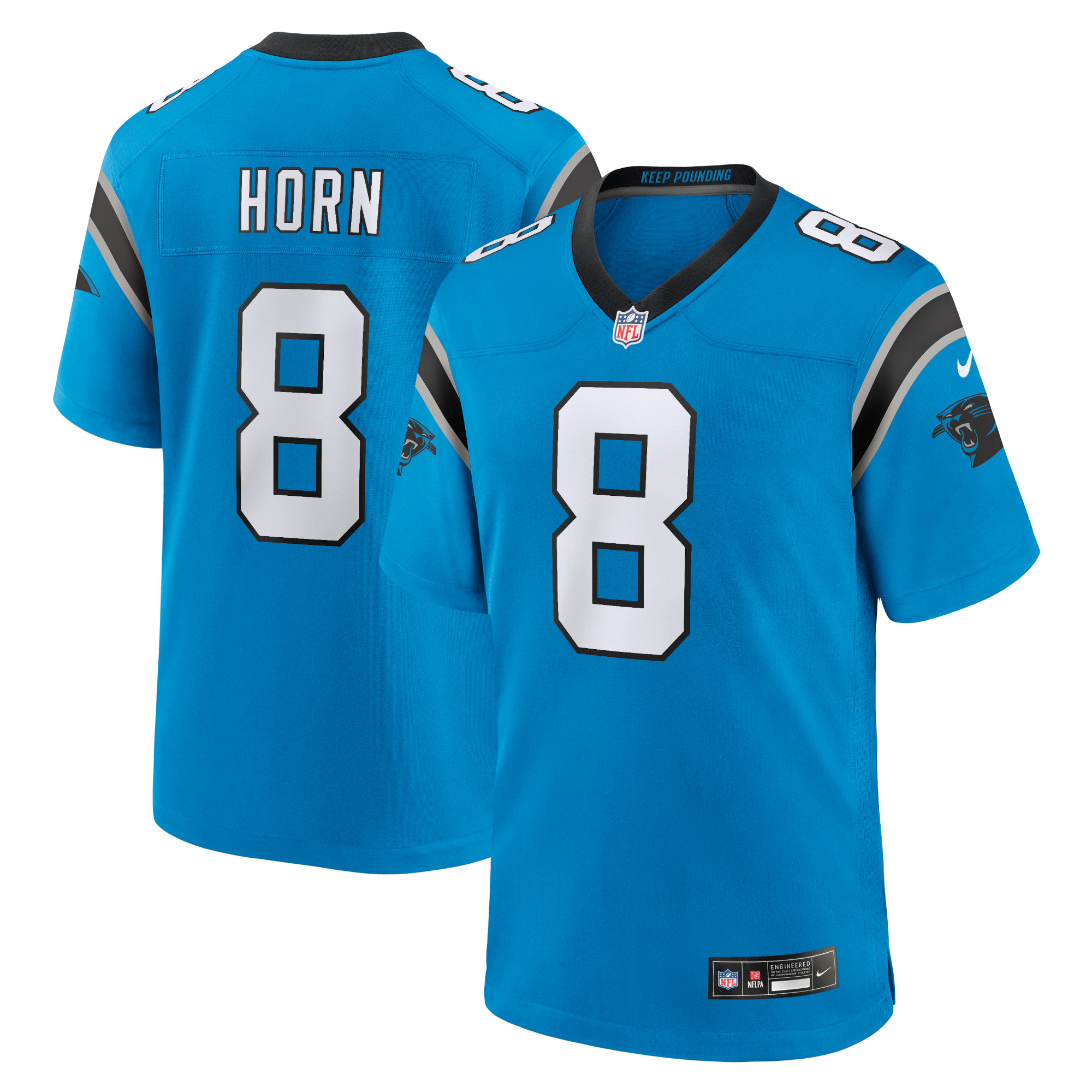 Men’s Carolina Panthers Jaycee Horn Blue Alternate Game Jersey