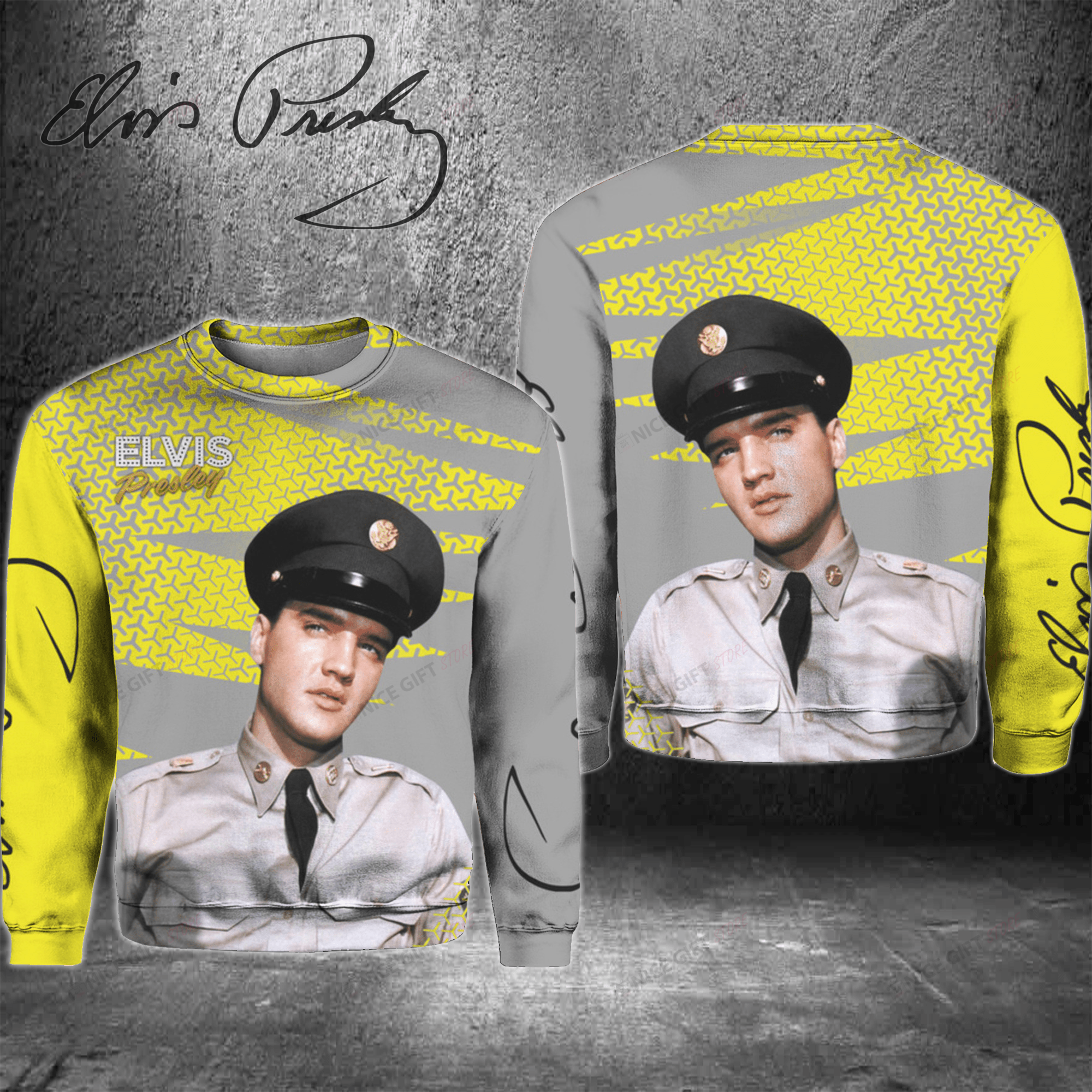 Elvis Presley Crewneck Sweatshirt 3Cs-Y0R6