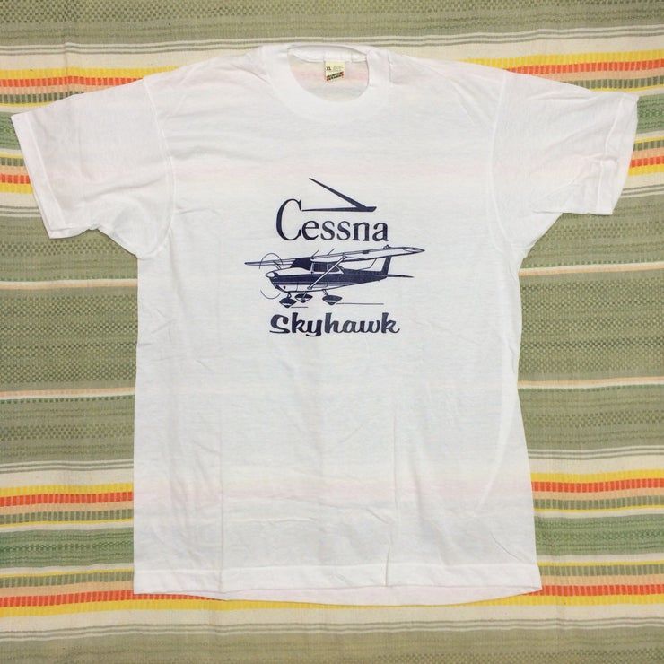 Deadstock 1980S Cessna Skyhawk Vintage Airplane Shirt