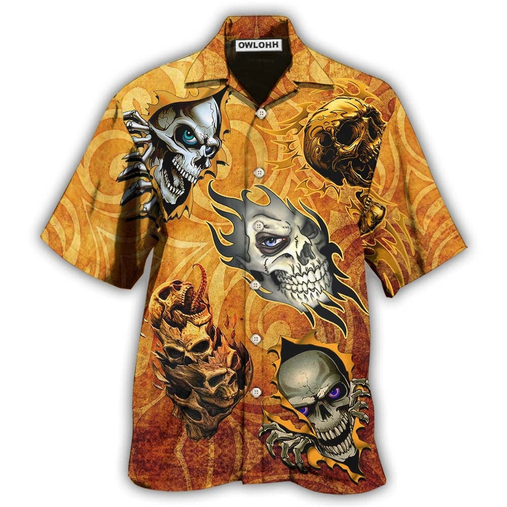 Skull And Fire My Style Hawaii Shirt Ha98456