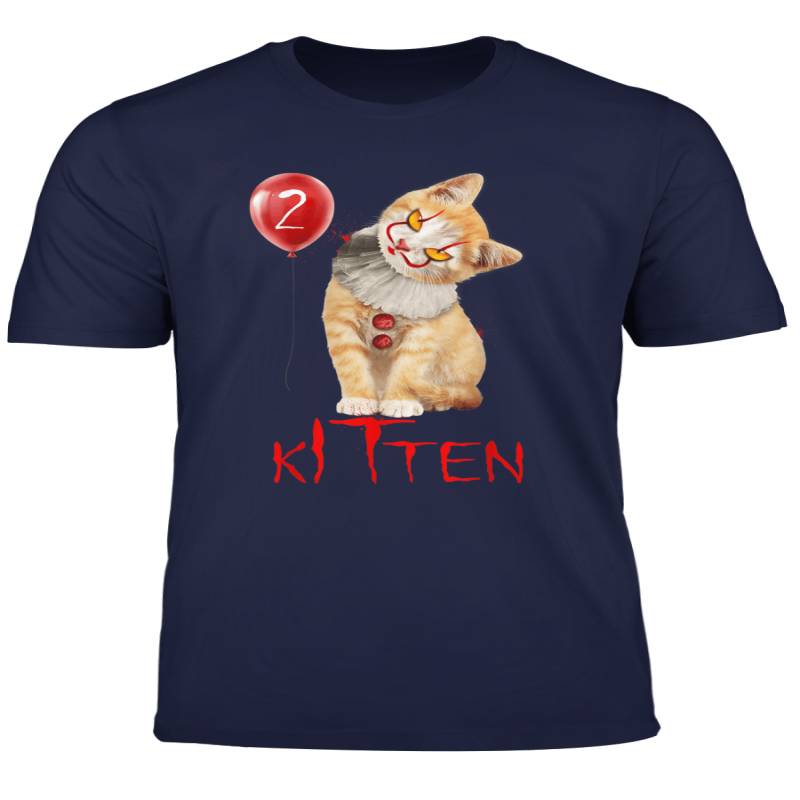 Clown Cat Kitten 2 Funny Scary Cat Halloween T Shirt