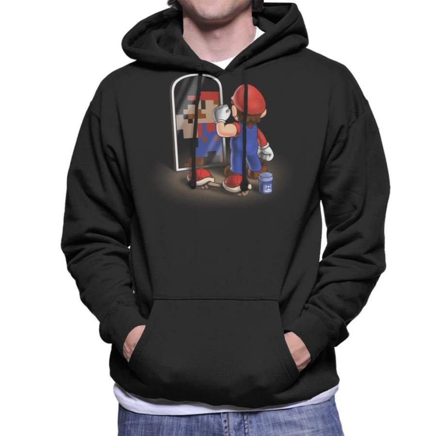 Super Mario Get In Shape Pixel Men’s Hooded Sweatshirt