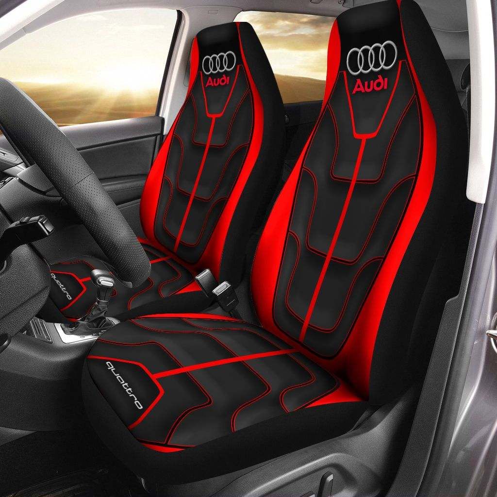 Audi Quattro Ttt-Ht Car Seat Cover (Set Of 2) Ver 1 (Red)