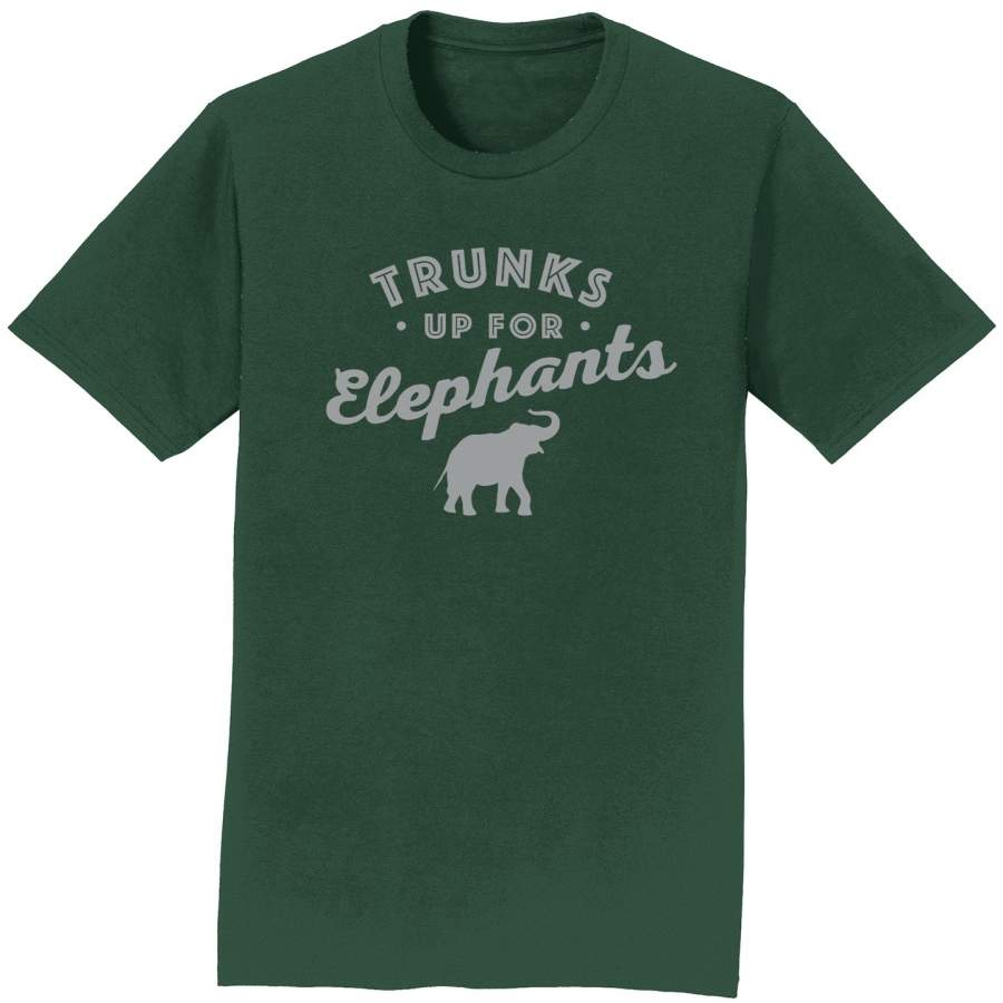 Trunks Up for Elephants Light Grey – Adult Unisex T-Shirt