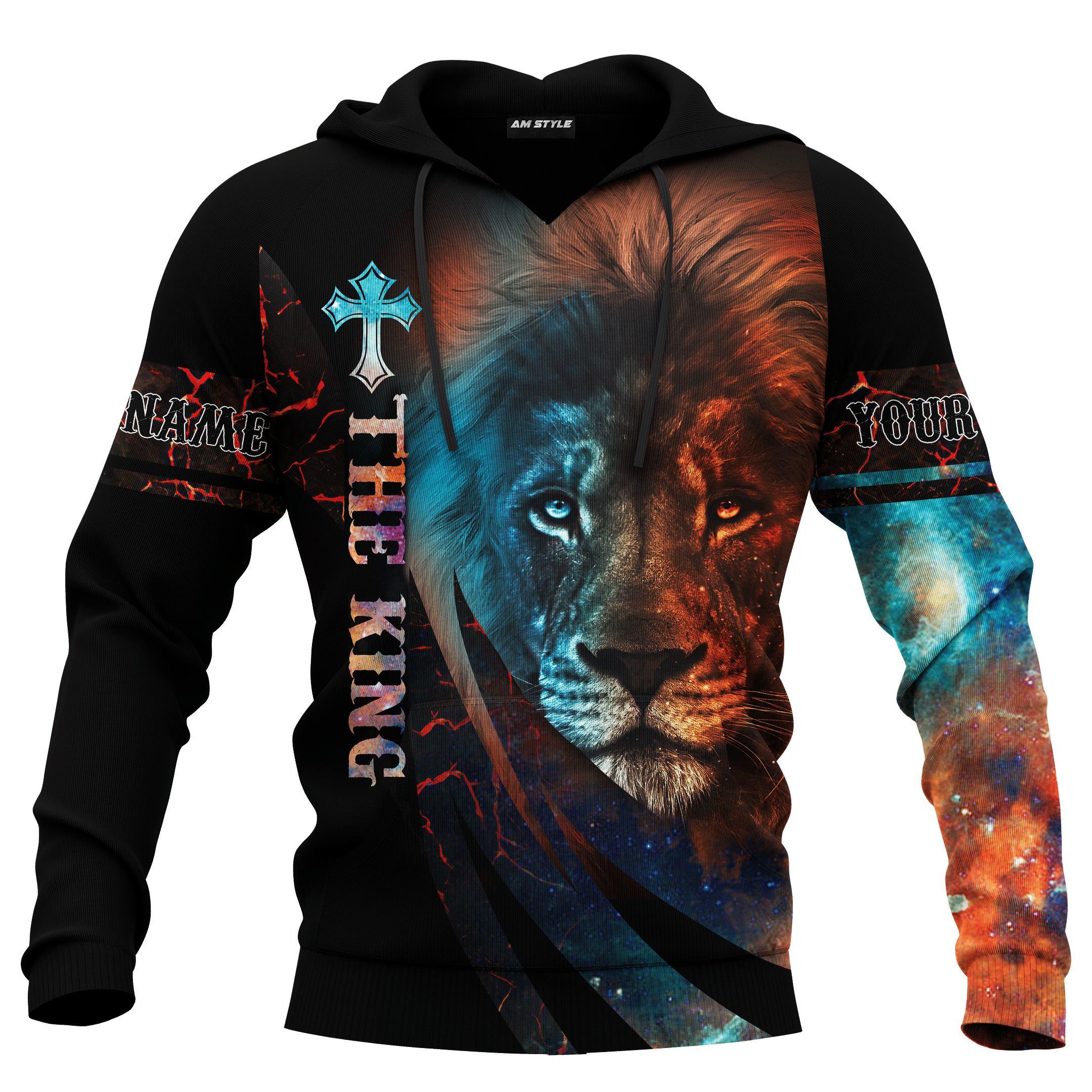 The King Jesus Lion Customized 3D All Over Printed Hoodie