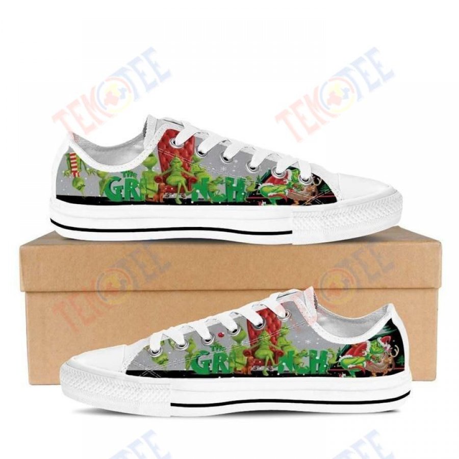 Mens Womens The Grinch Low Top Shoes Custom Print Footwear Converse Sneakers TMT348