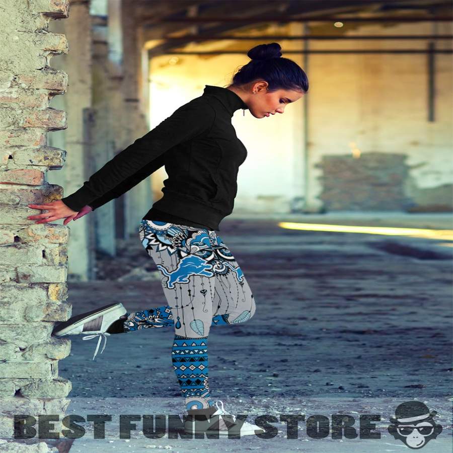 Simple Boho Detroit Lions Leggings