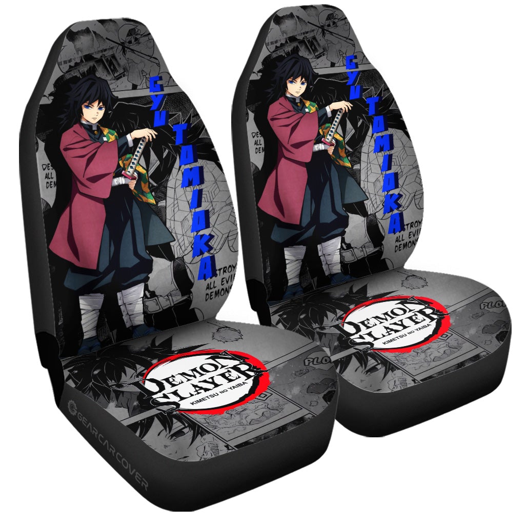 Giyu Tomioka Car Seat Covers Custom Demon Slayer Anime Mix Manga Gifts For Fans