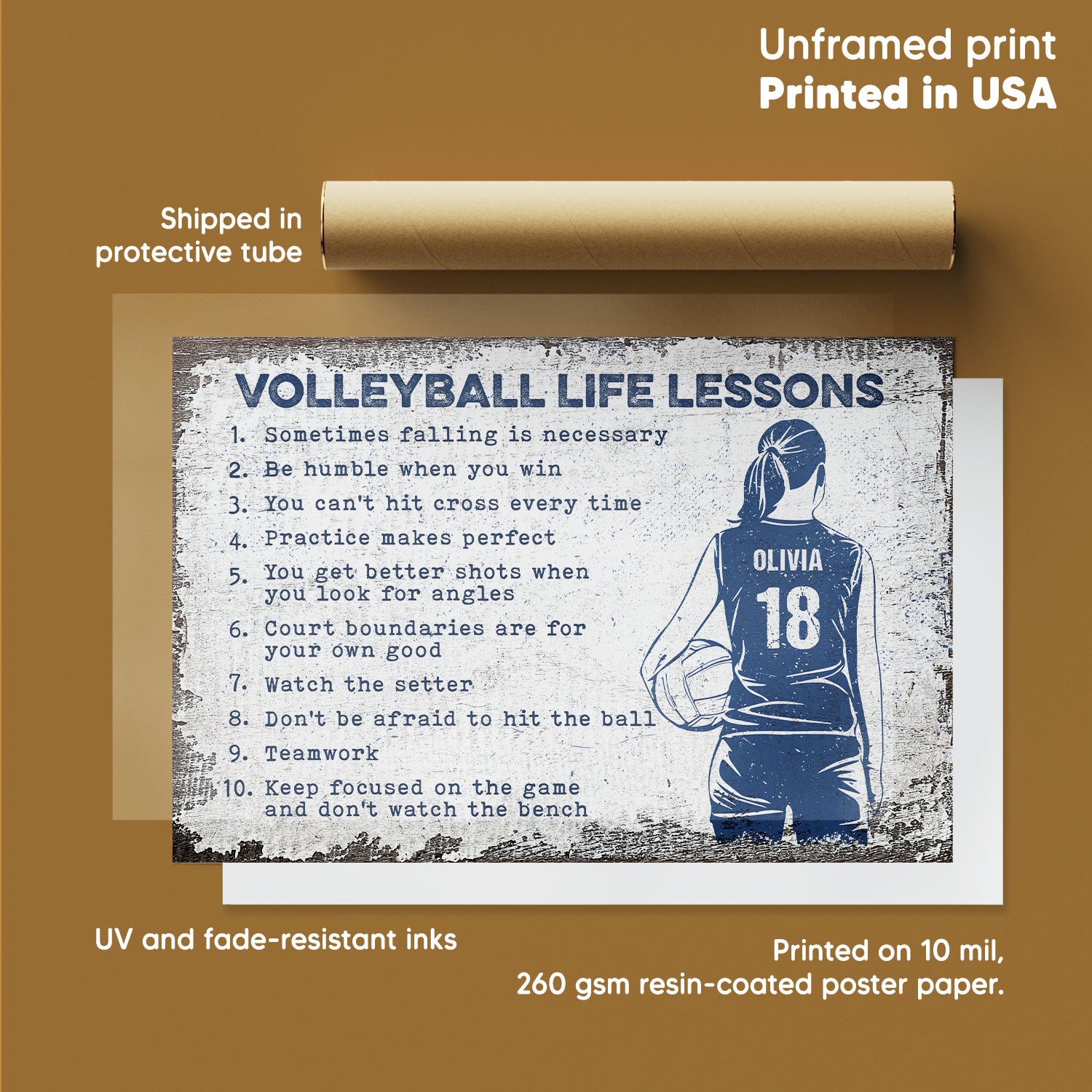 Volleyball Life Lessons Personalizedwitch Poster For Volleyball Players Andressierra Shop