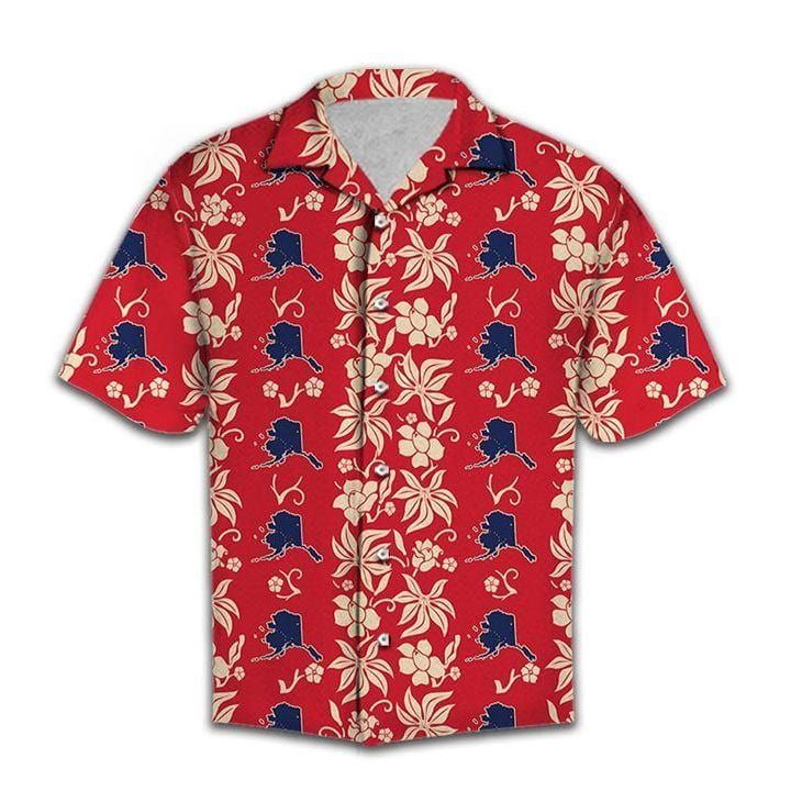 Felacia Red Pattern Alaska Lover Hawaiian Ha104308