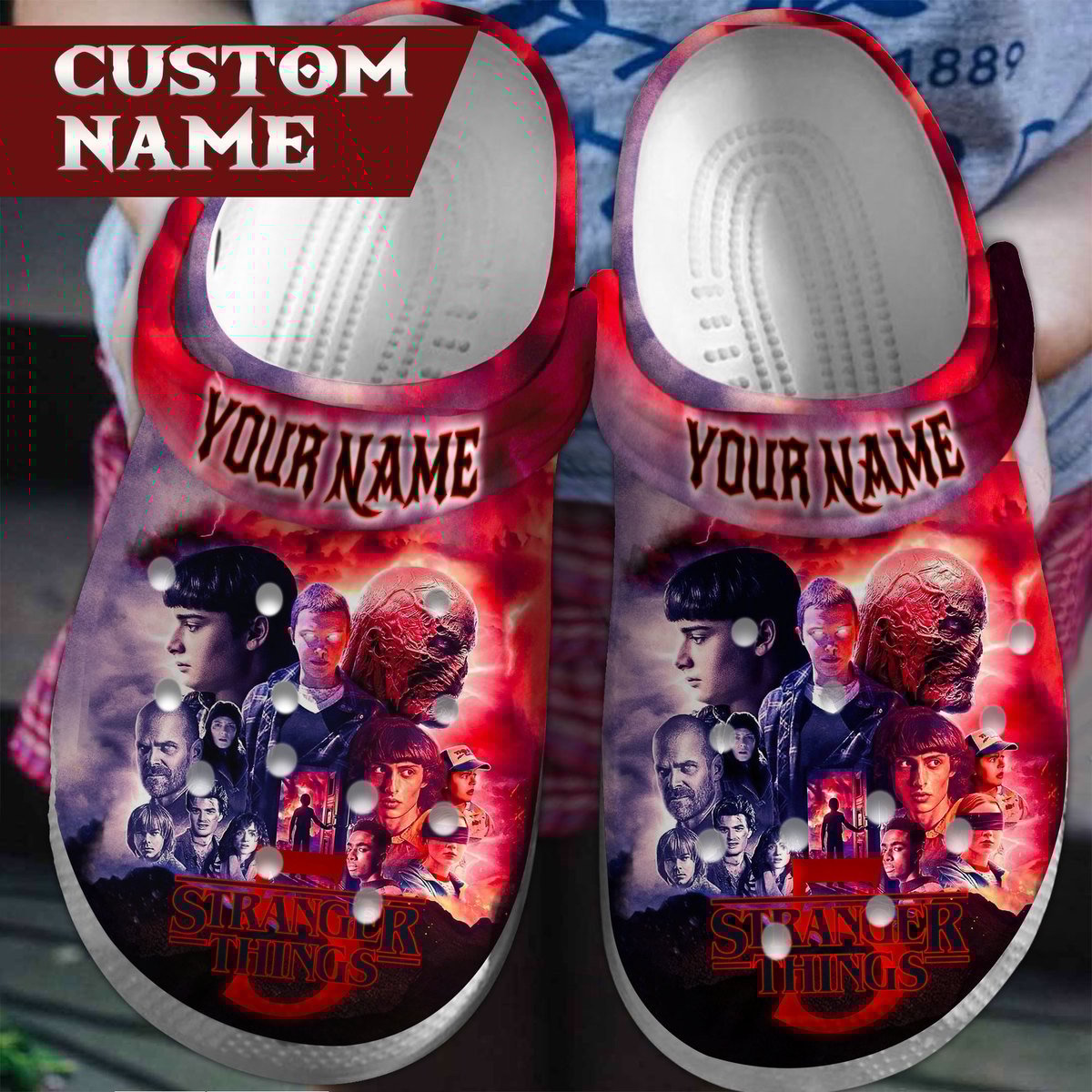 Stranger Things Tv Series Crocss Crocband Clogs Shoes For Men Women And Kids E80Pbf4X