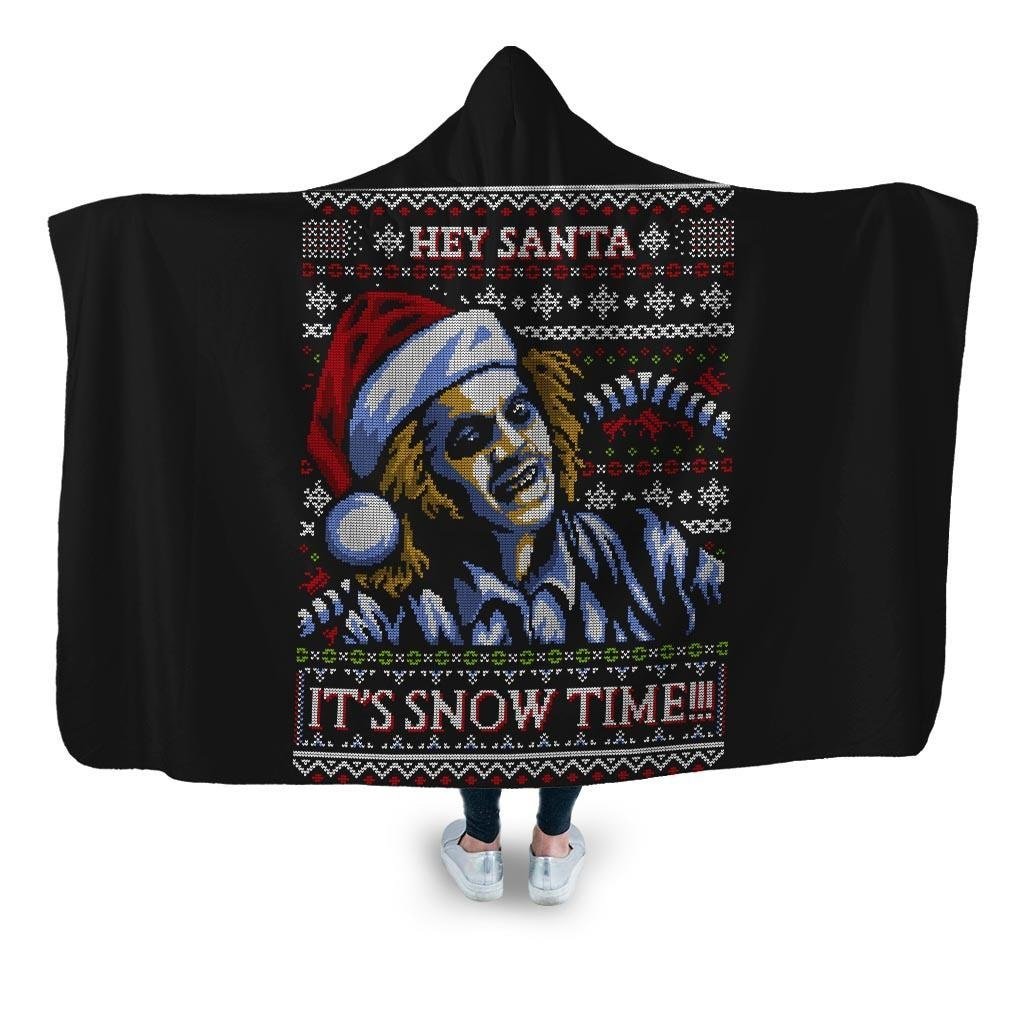 Beetlejuice Ugly Sweater Hooded Blanket