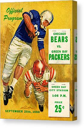 Green Bay Packers Vintage Program 2 Joe Hamilton Canvas Print