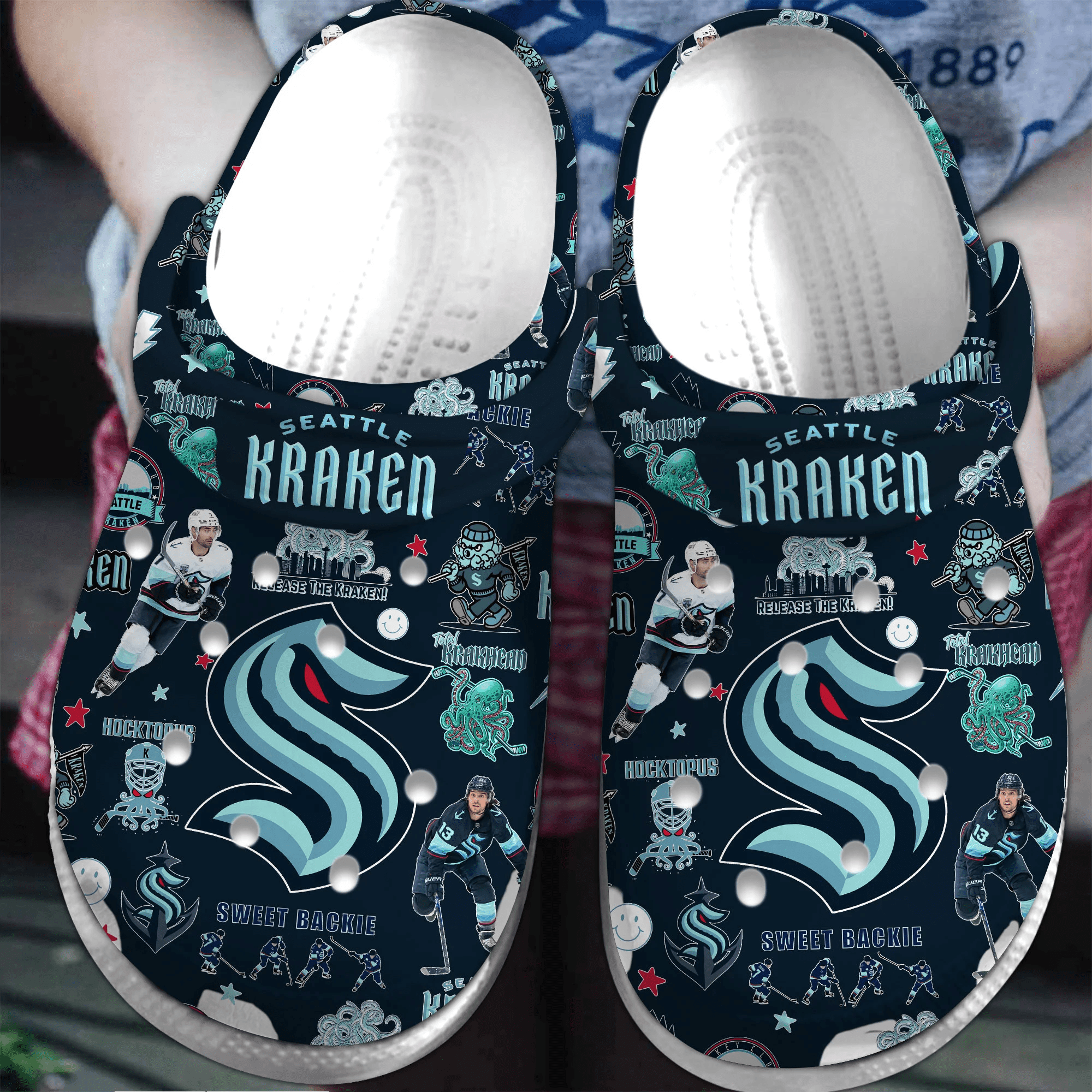 Seattle Kraken NHL Sport Crocss Crocband Clogs Shoes Comfortable For Men Women and Kids