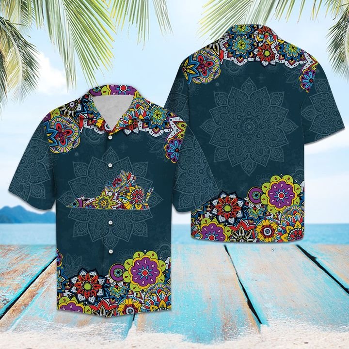 Virginia Mandala Hawaiian Shirt Summer Button Up For Men, Women, Couple