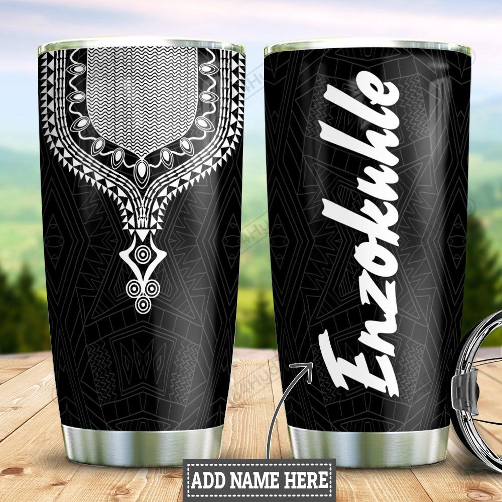 Personalized Black White Dashiki Hlz2411008 Stainless Steel Tumbler