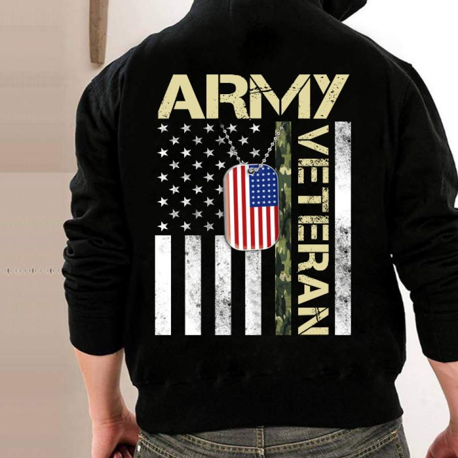 Army Veteran Shirt - American Flag Camo Proud Us Army Veteran Hoodies