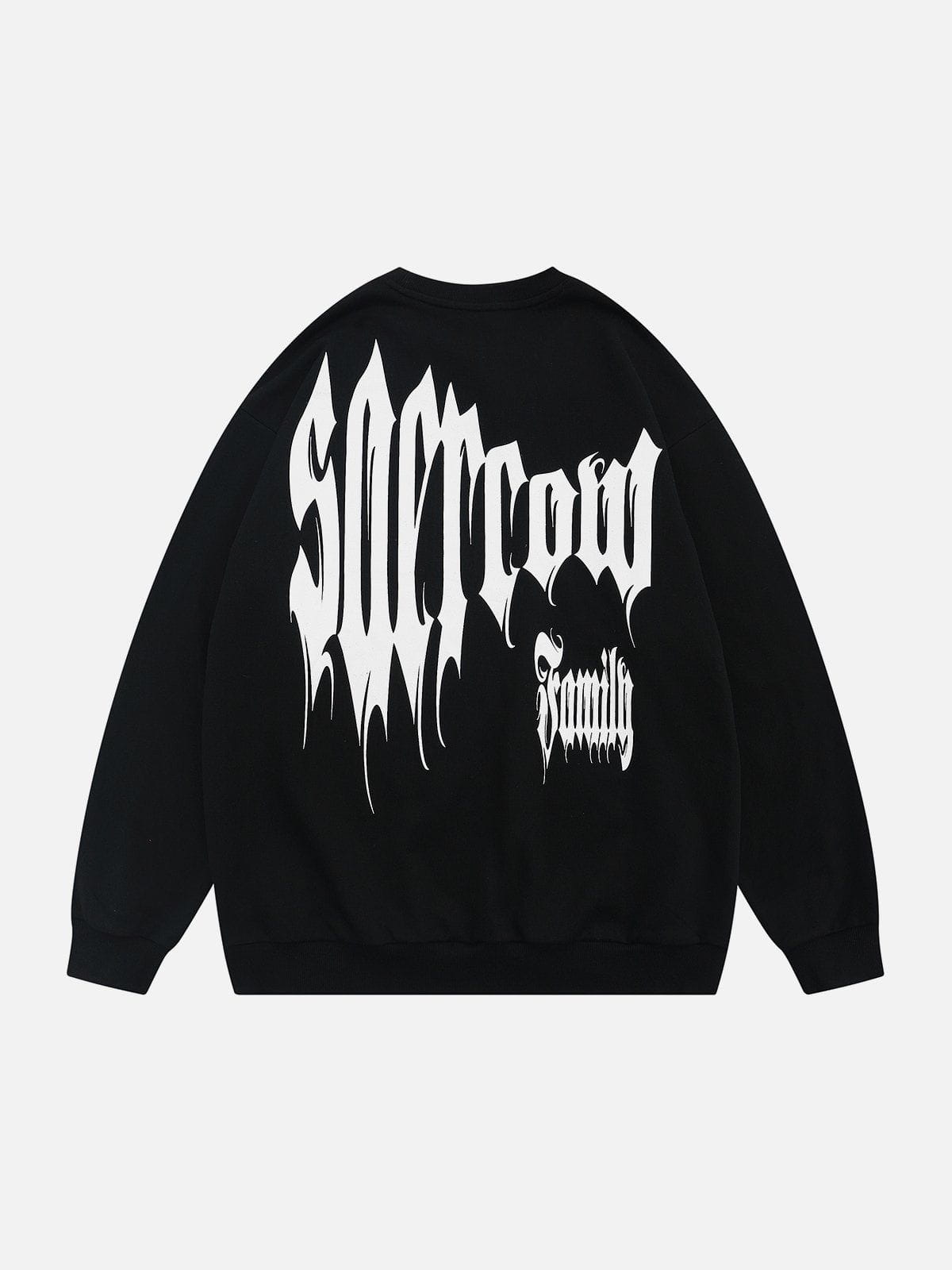 Talishko™ – “Saercow” Print Deformation Sweatshirt