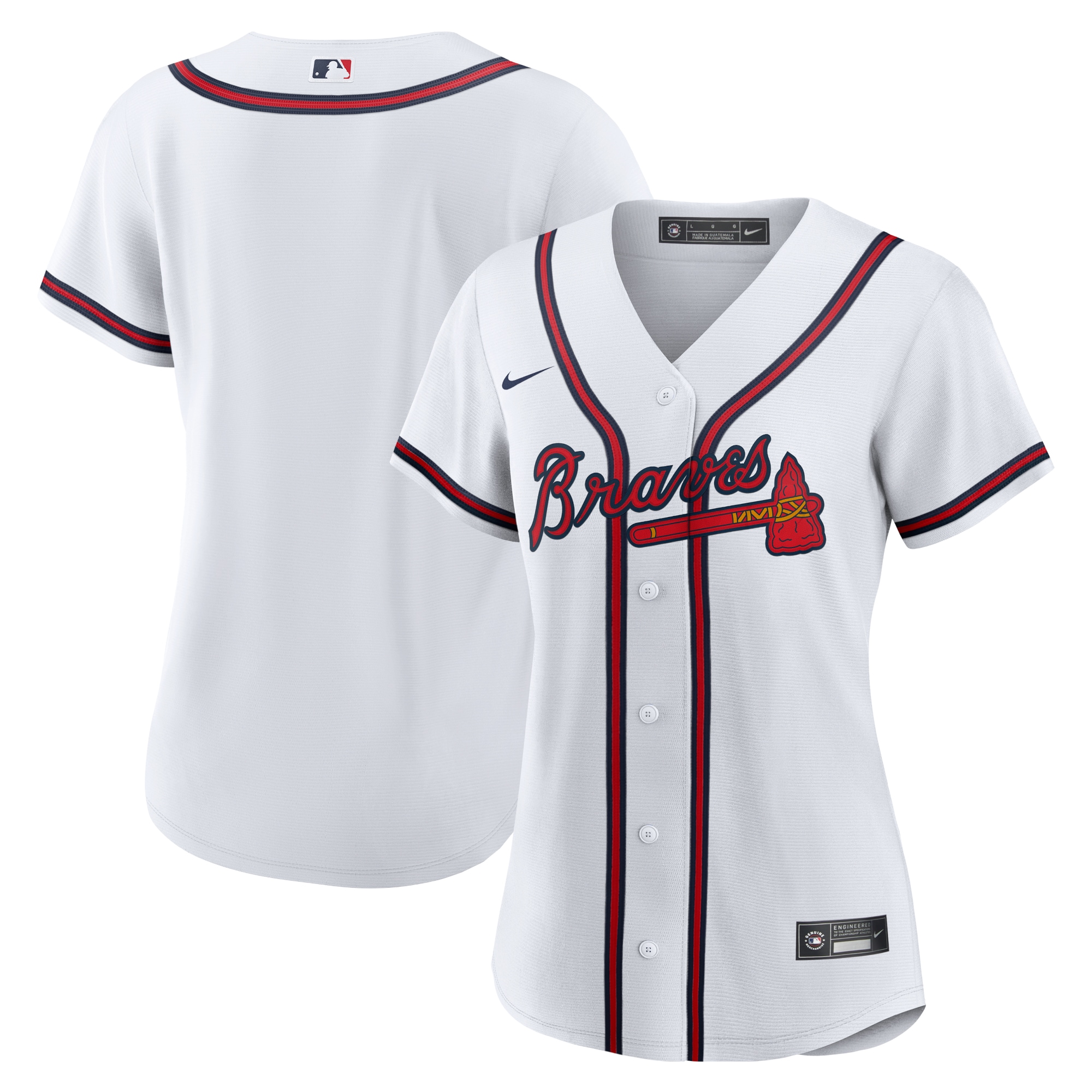 Atlanta Braves Women's Home Replica Team Jersey – White