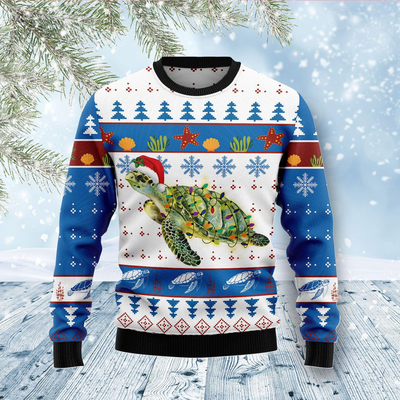 Turtle Xmas Ugly Christmas Sweater | For Men & Women | Adult | Us1451