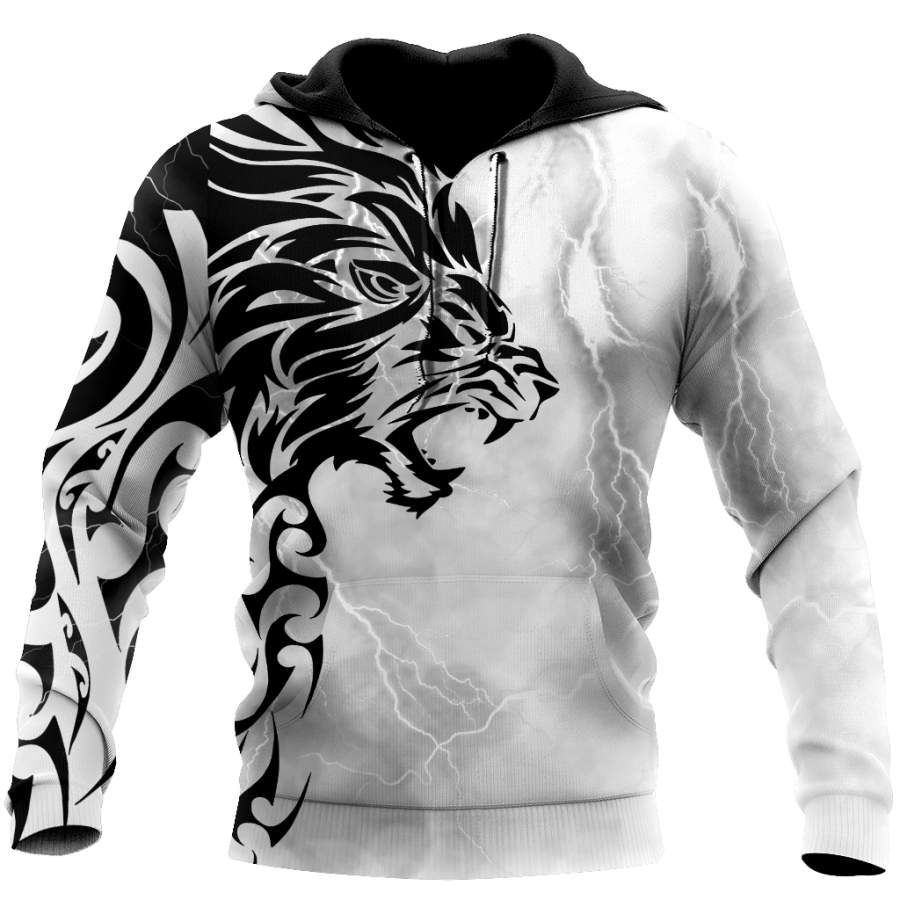 Premium Tribal Tattoo Lion 3D Printed Unisex Shirts - TattoosCafe
