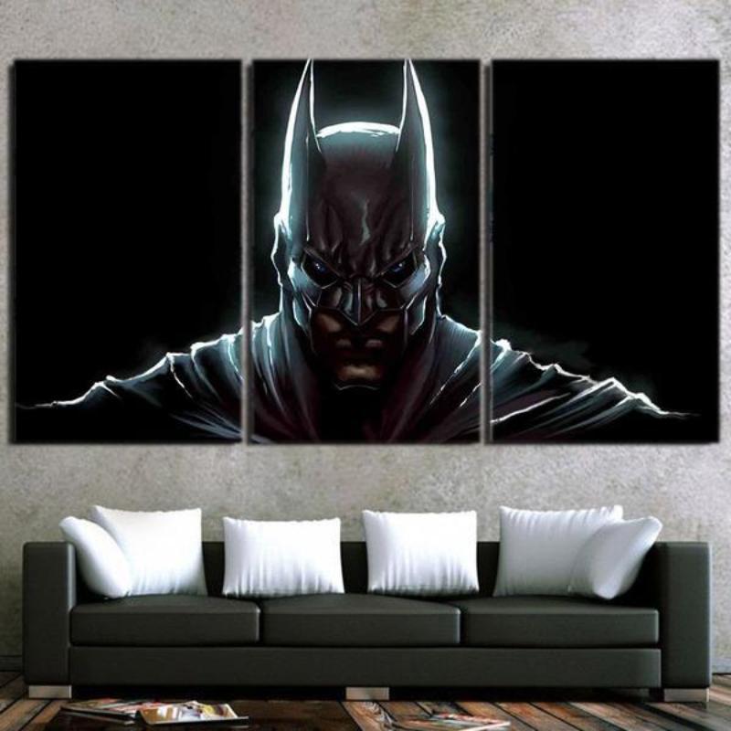 Batman 3-Set Ultra 3D Printed Batman Framed Canvas