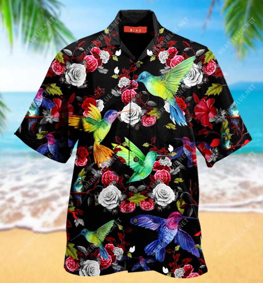 Amazing Floral Humming Birds Aloha Hawaiian Shirt Colorful Short Sleeve Summer Beach Casual Shirt For Men And Women