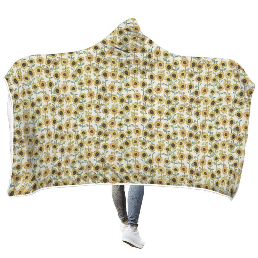 Sunflower Custom Hooded Blanket