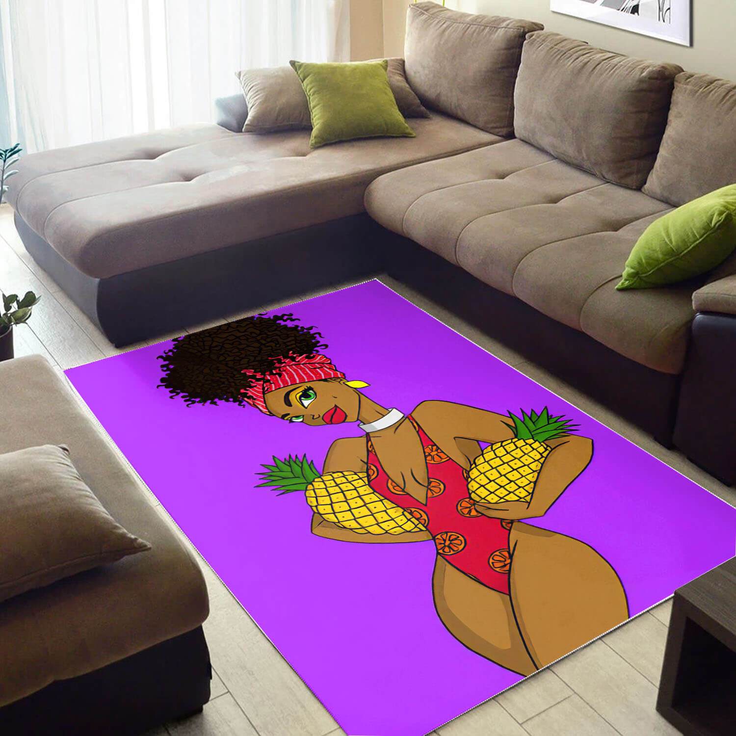 African American Area Rugs Pretty Melanin Girl African American Art Rug Afrocentric Home Decor WBG42856