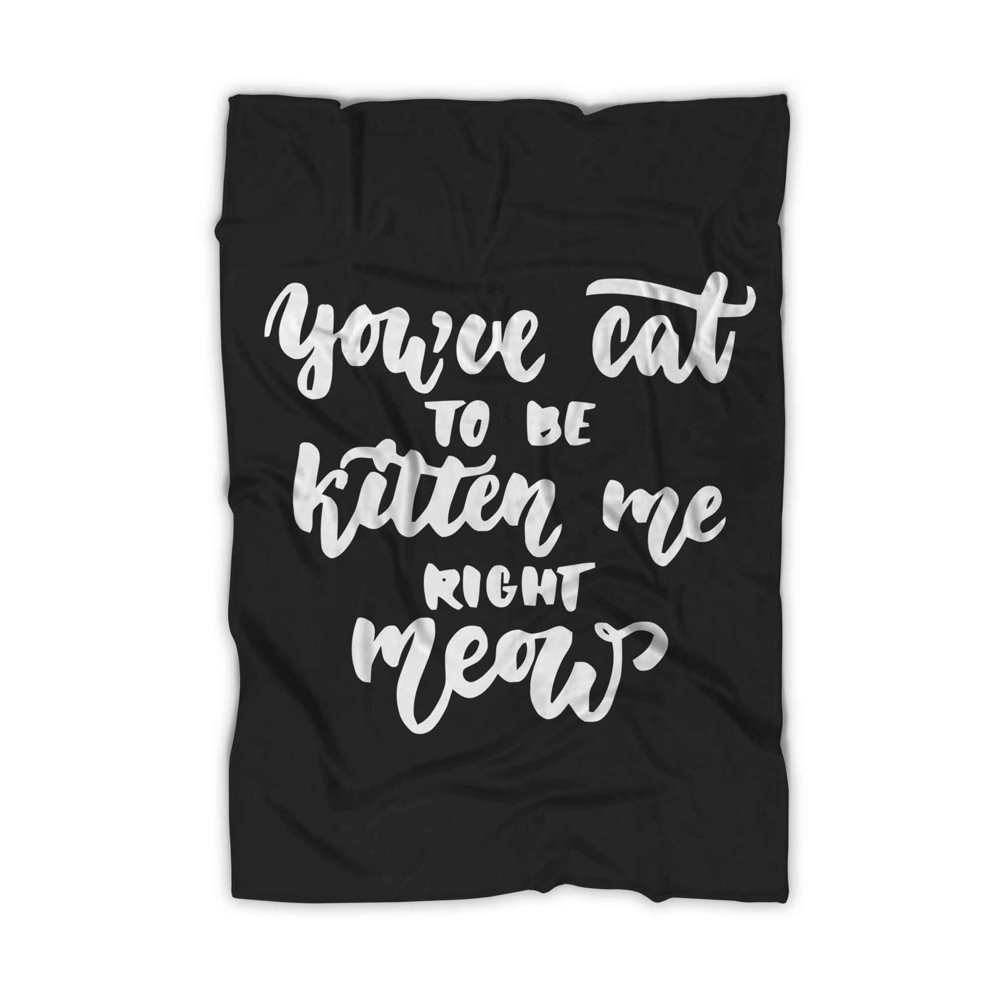 Are You Kitten Me Right Meow Cool Cute Blanket