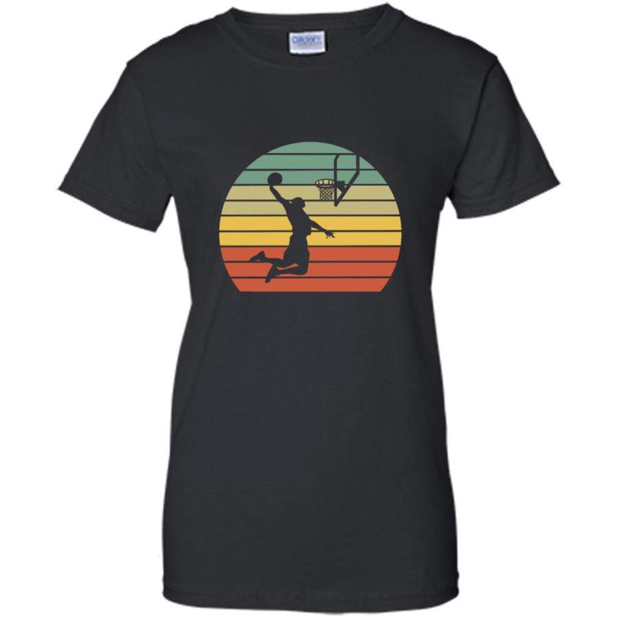 Vintage Retro Basketball Dunk – Gildan Women Shirt