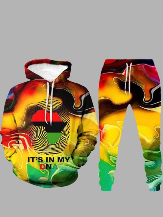 African America Proud Black Pride Unisex Hoodie With Pants Ln