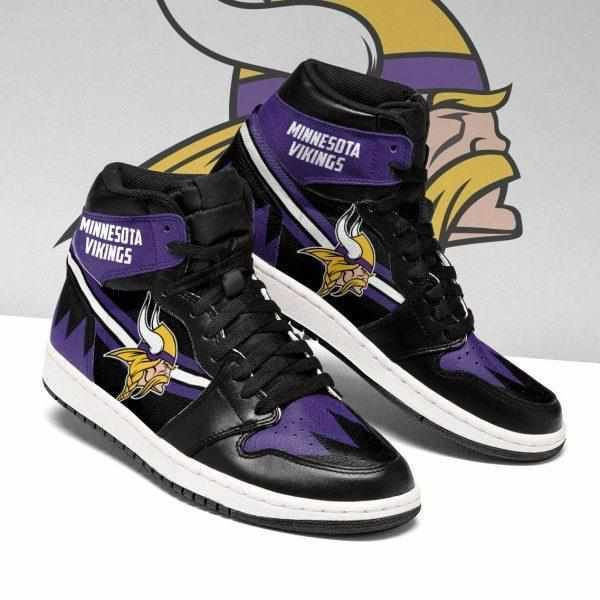 Fashionable Air Jordan 1 High Printing Shoes Sneaker Minnesota Vikings Football