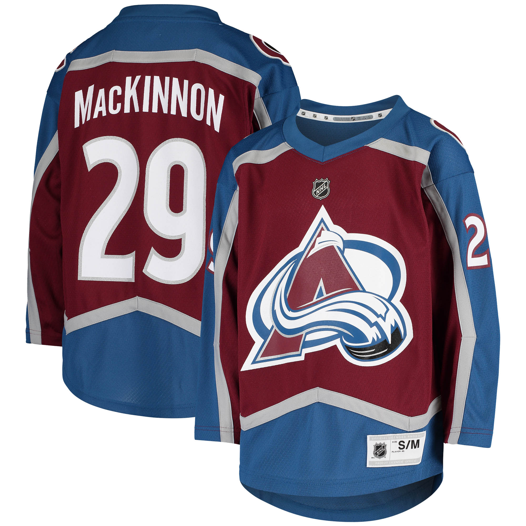 Nathan MacKinnon Colorado Avalanche Youth Home Replica Player Jersey – Burgundy