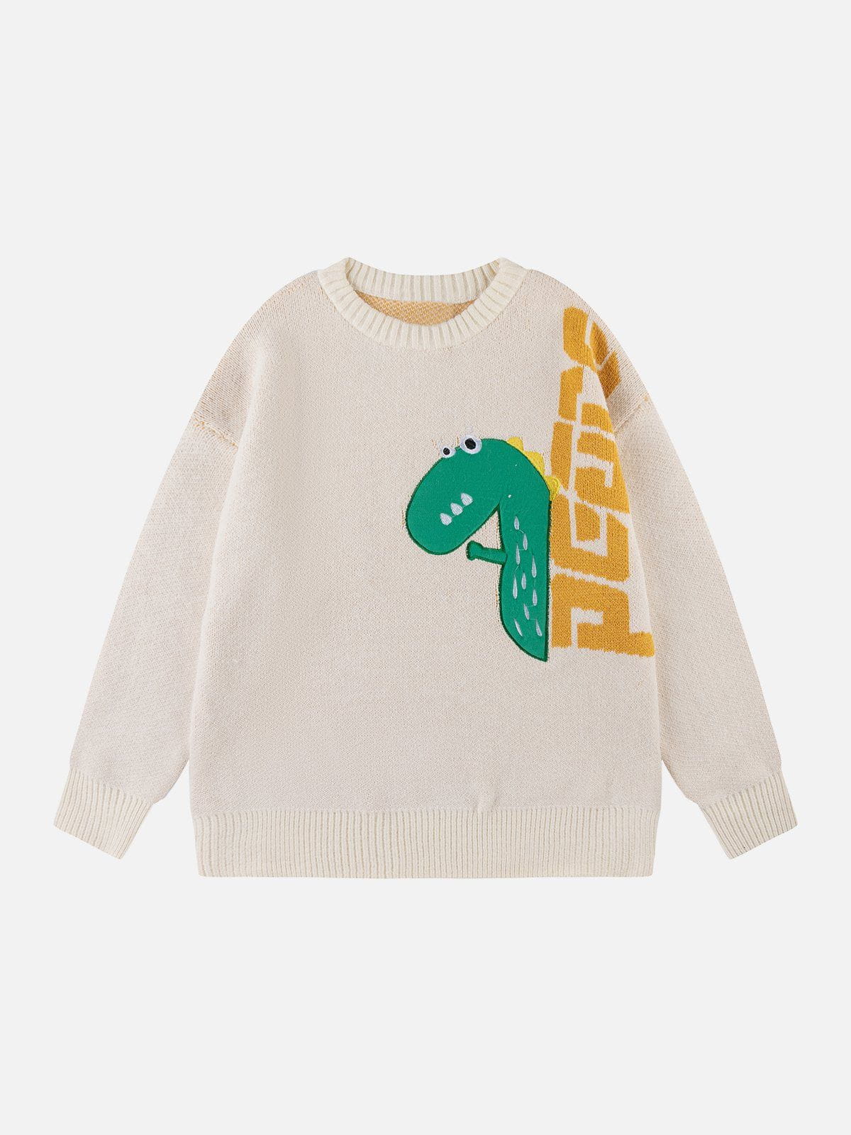 Talishko™ – Embroidery Dinosaur Graphic Sweater