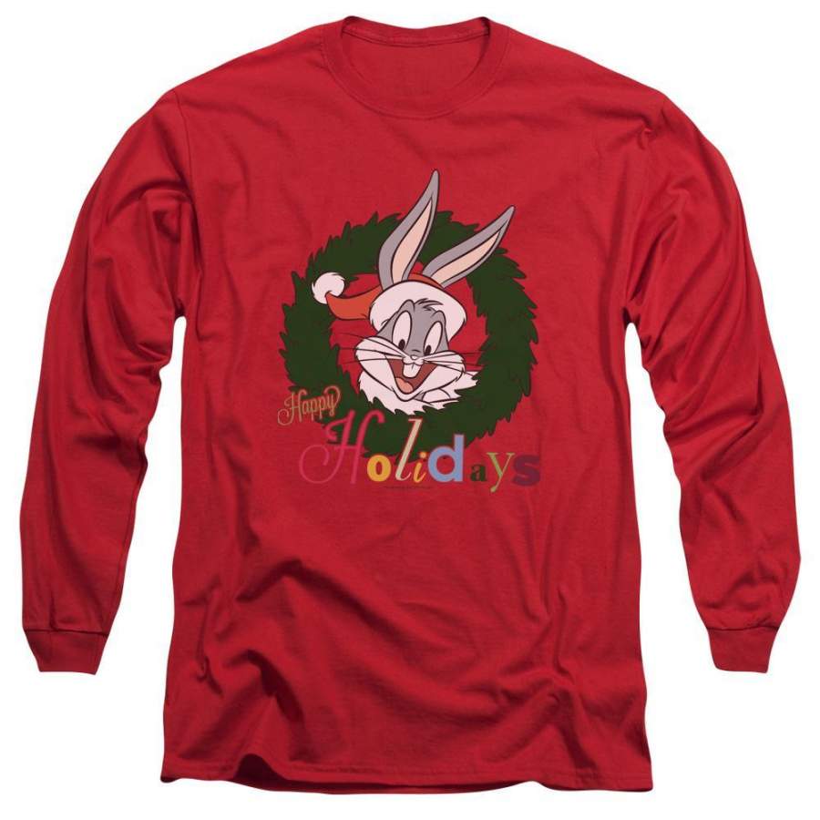 Looney Tunes Holiday Bunny Men’s Long Sleeve T-Shirt