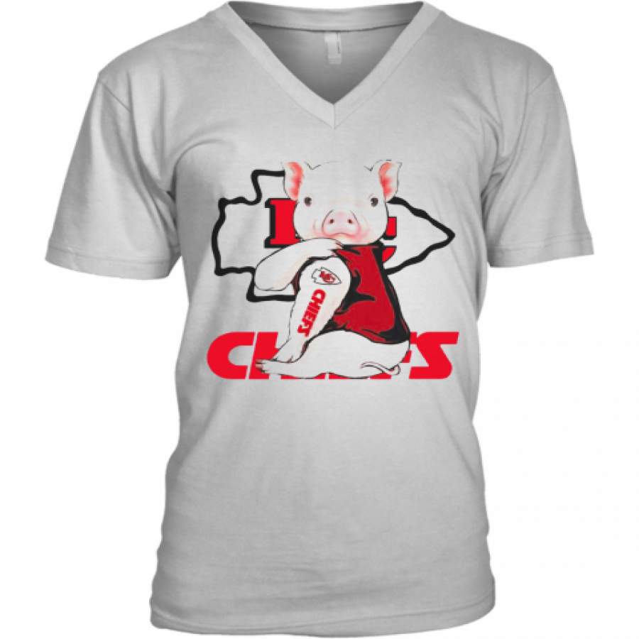 Pig Kansas City Chiefs V-Neck T-Shirt