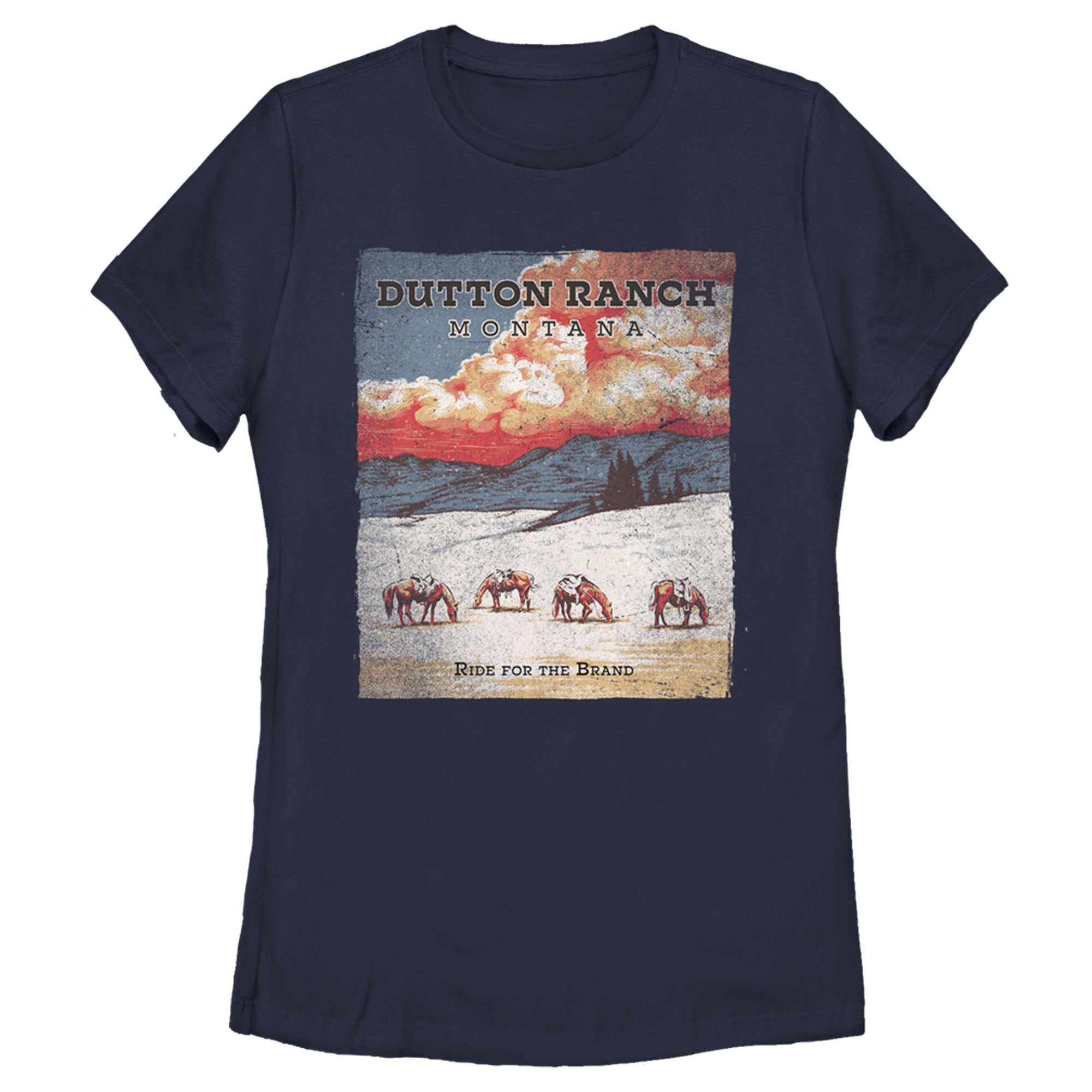 Women’S Yellowstone Dutton Ranch Ride For The Brand Snow Poster T-Shirt