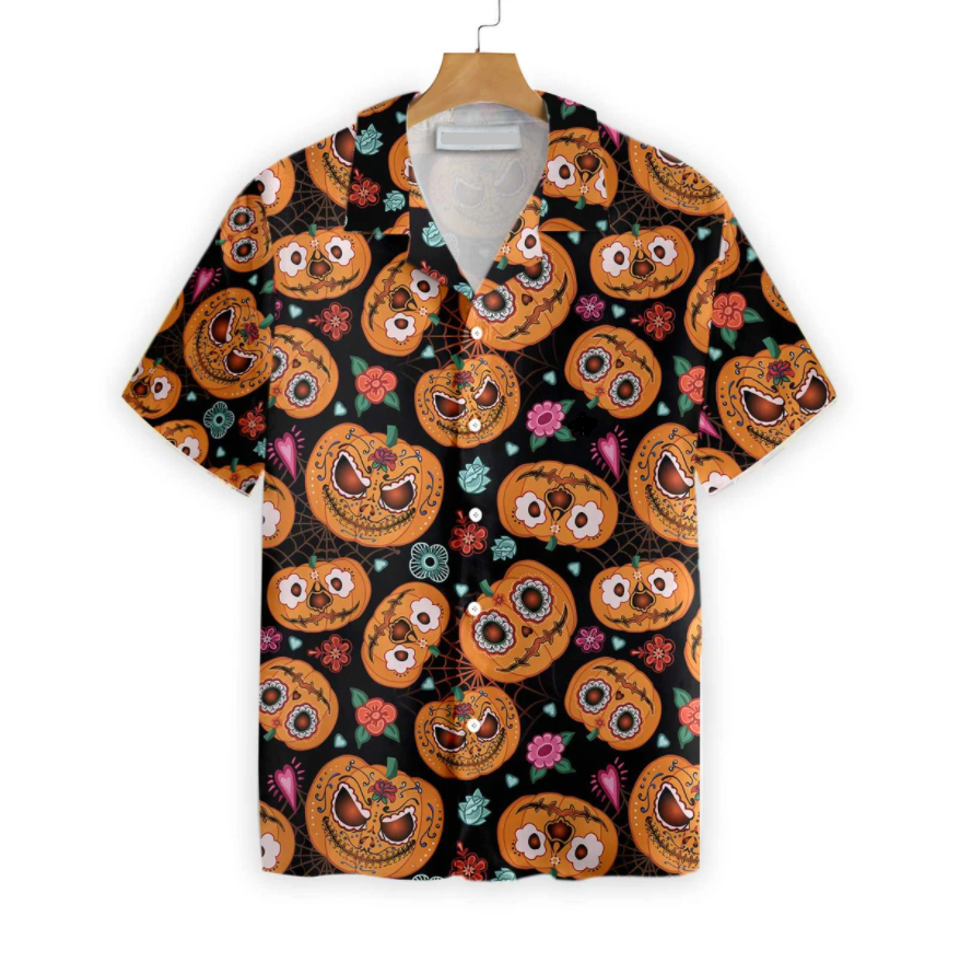 Pumpkin Flower Halloween Theme Hawaii Shirt Ha76721