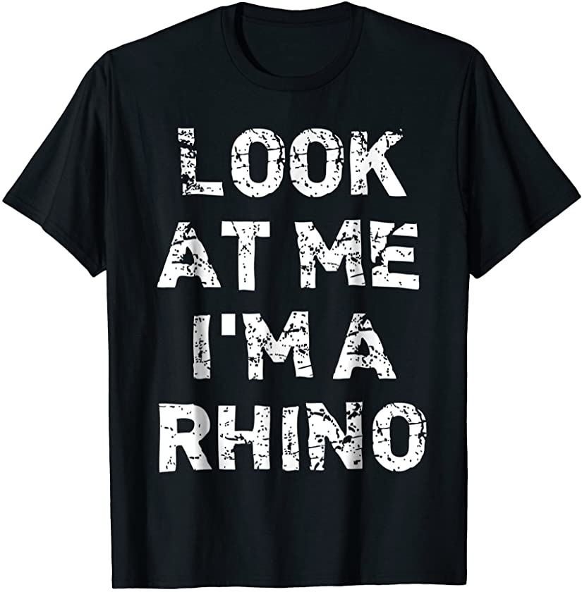 ”Look At Me I’m A Rhino” Funny Animal Halloween T-Shirt